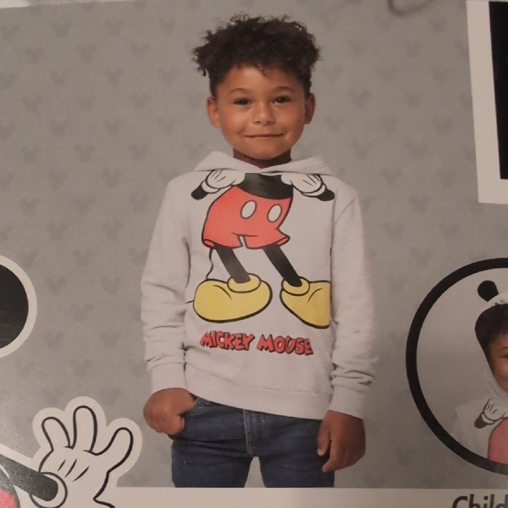 Disney Mickey Mouse Graphic Hoodie With Ears NWT